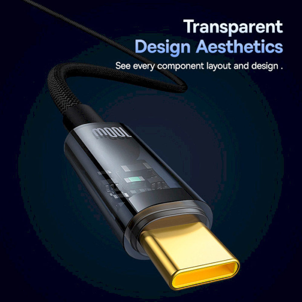 Kabel za prijenos podataka i punjenje USB-C - USB-C Baseus Explorer, 100W, 1m, Crni P10319703111-00