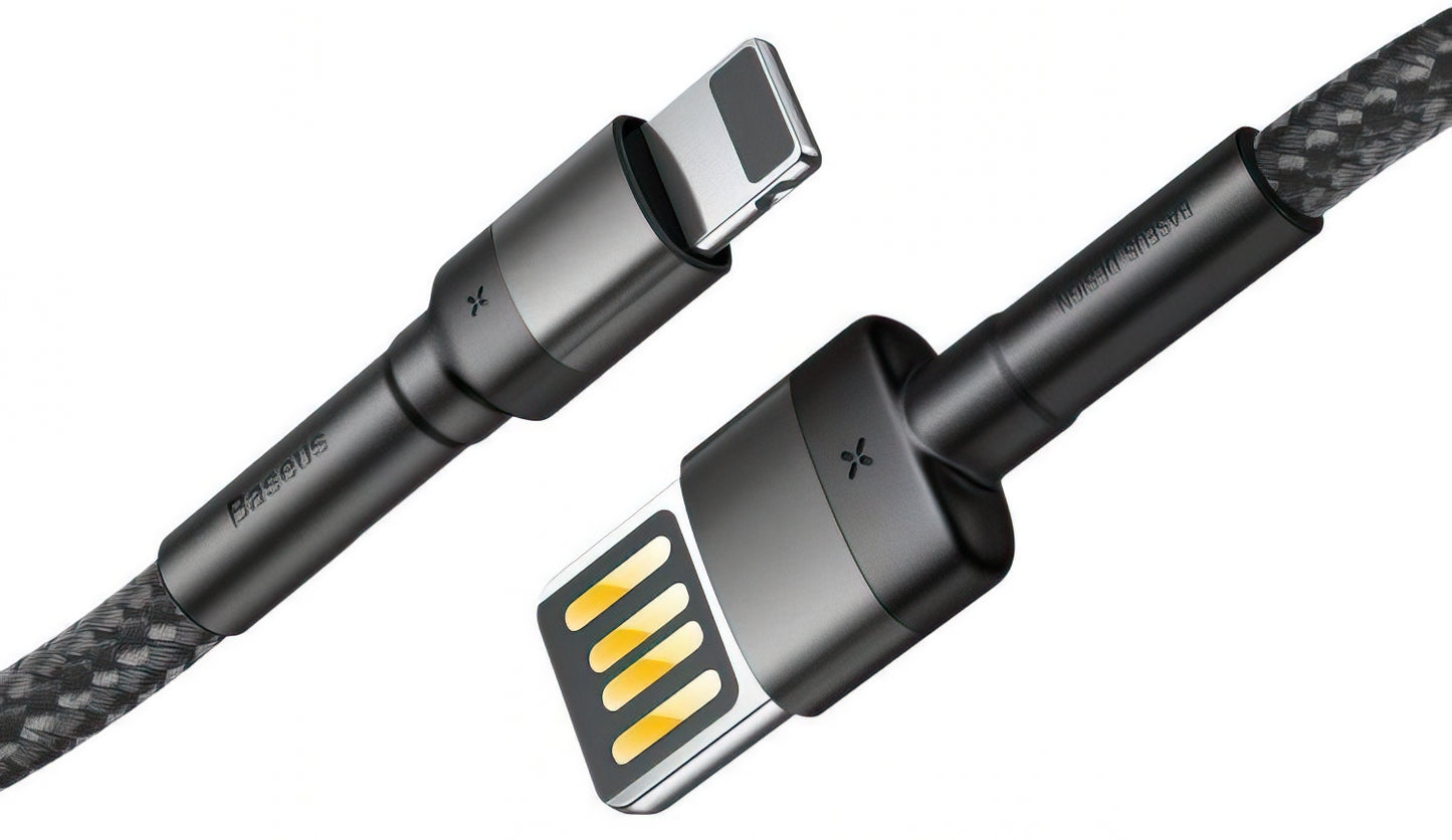 Kabel za podatke i punjenje USB-A - Lightning Baseus Cafule Special Edition, 18W, 1m, Sivi CALKLF-GG1