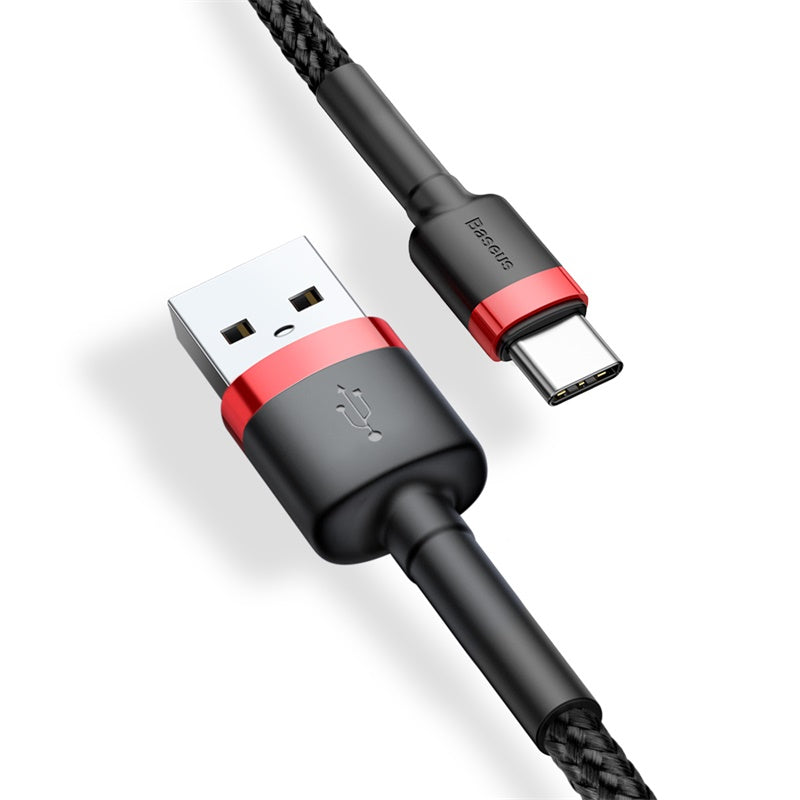 USB-A - USB-C Baseus Cafule kabel za podatke i punjenje, 18W, 3m, Crvena CATKLF-U91