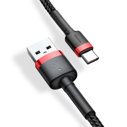 USB-A - USB-C Baseus Cafule kabel za podatke i punjenje, 18W, 3m, Crvena CATKLF-U91