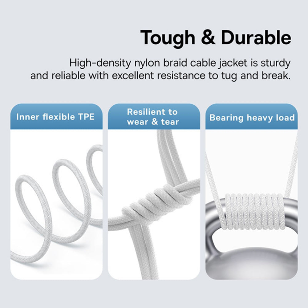 Kabel za prijenos podataka i punjenje USB-C - USB-C Baseus Gem, 100W, 2m, Bijeli P10373000211-01