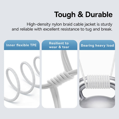 Kabel za prijenos podataka i punjenje USB-C - USB-C Baseus Gem, 100W, 2m, Bijeli P10373000211-01