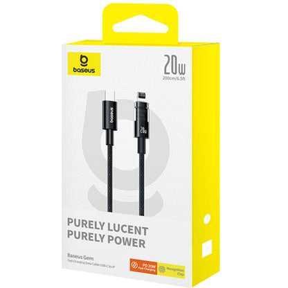 Kabel za podatke i punjenje USB-C - Lightning Baseus Gem, 20W, 2m, Crni P10373001111-01