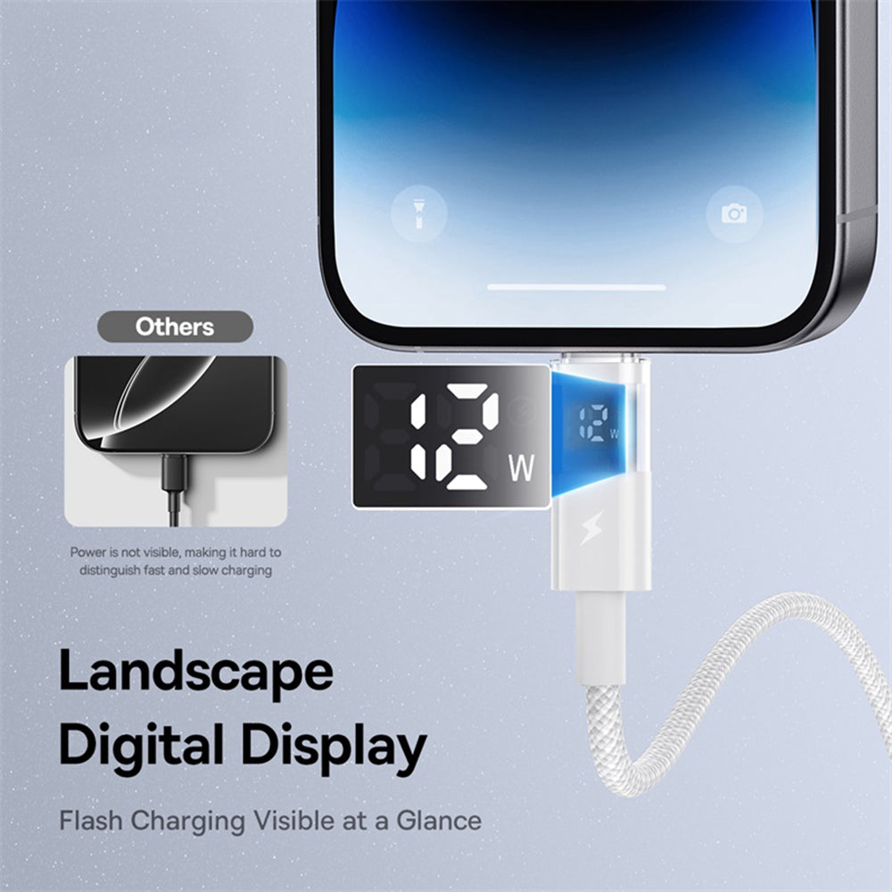 Kabel za podatke i punjenje USB-A - Lightning Baseus Display 2, 18W, 2m, Bijeli P10382700211-01