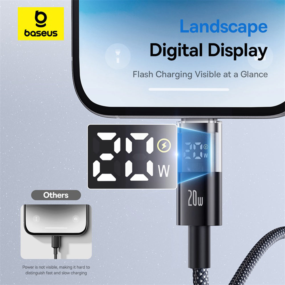 Kabel za podatke i punjenje USB-C - Lightning Baseus Display 2, 20W, 2m, Crni P10382703121-01