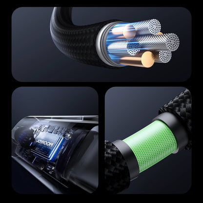 Kabel za podatke i punjenje USB-A - USB-C Joyroom S-A16 Pro Prism Display, 66W, 1.2m, Crni