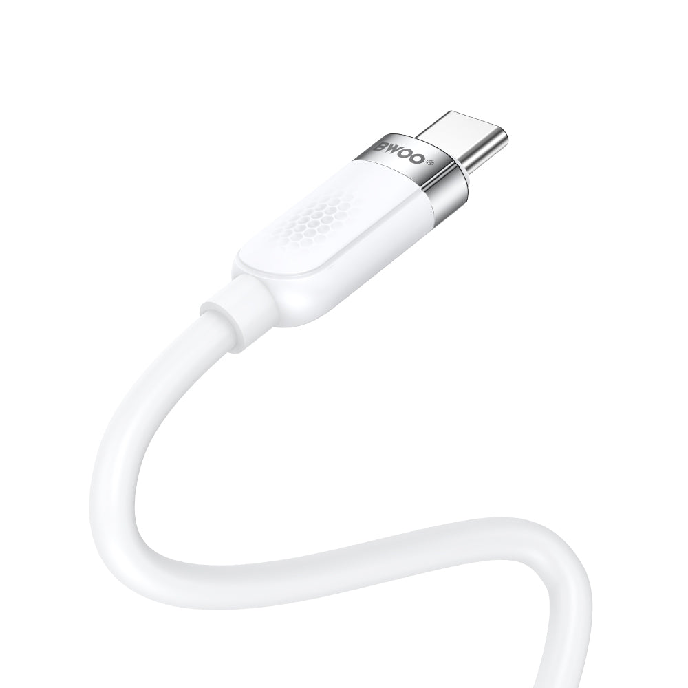 Kabel za podatke i punjenje USB-C - USB-C BWOO BO-X315C, 100W, 1m, Bijeli