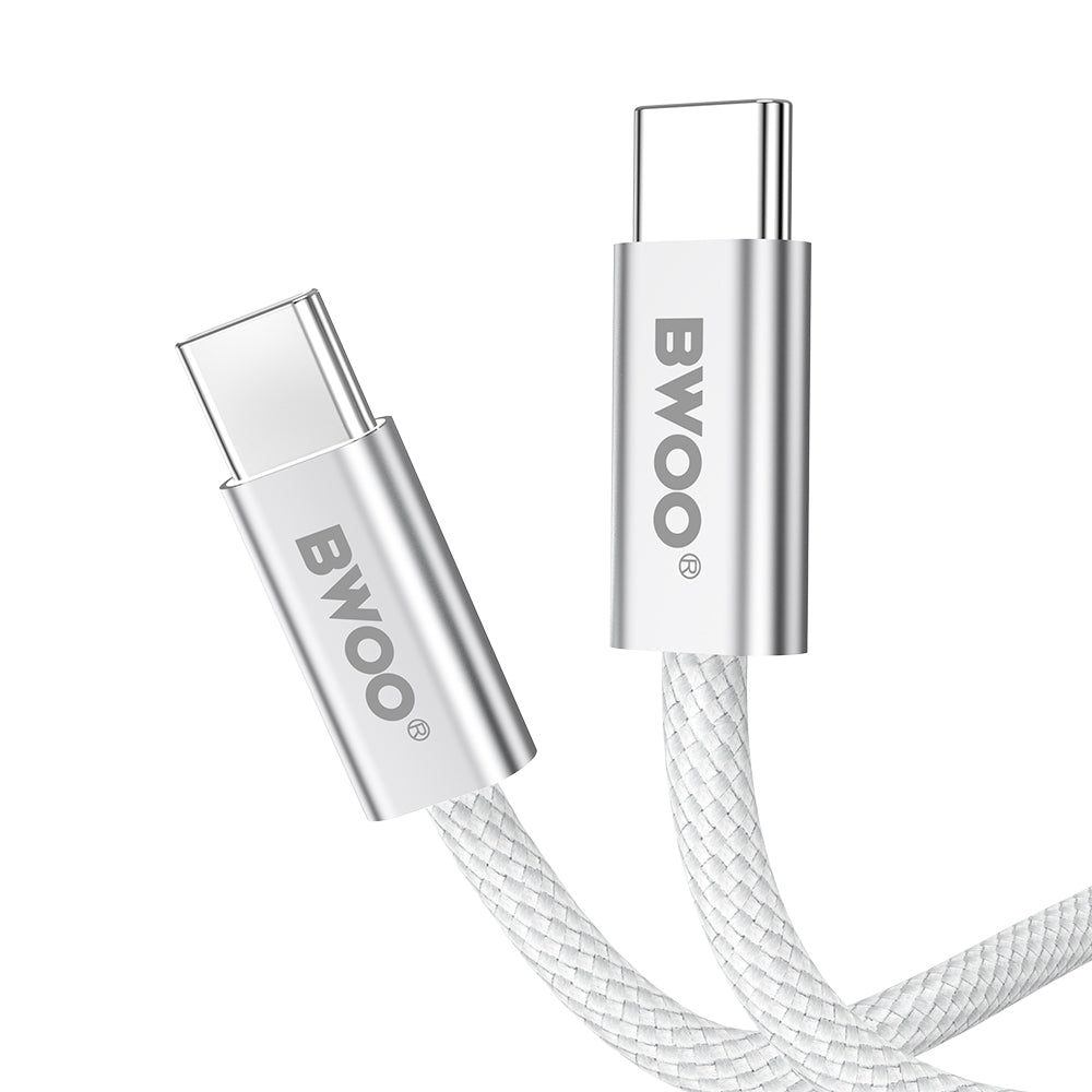 USB-C kabel za punjenje i prijenos podataka BWOO BO-X317C, 240W, 1m, Bijeli
