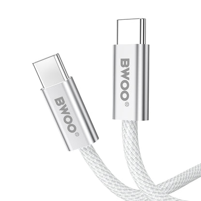 USB-C kabel za punjenje i prijenos podataka BWOO BO-X317C, 240W, 1m, Bijeli