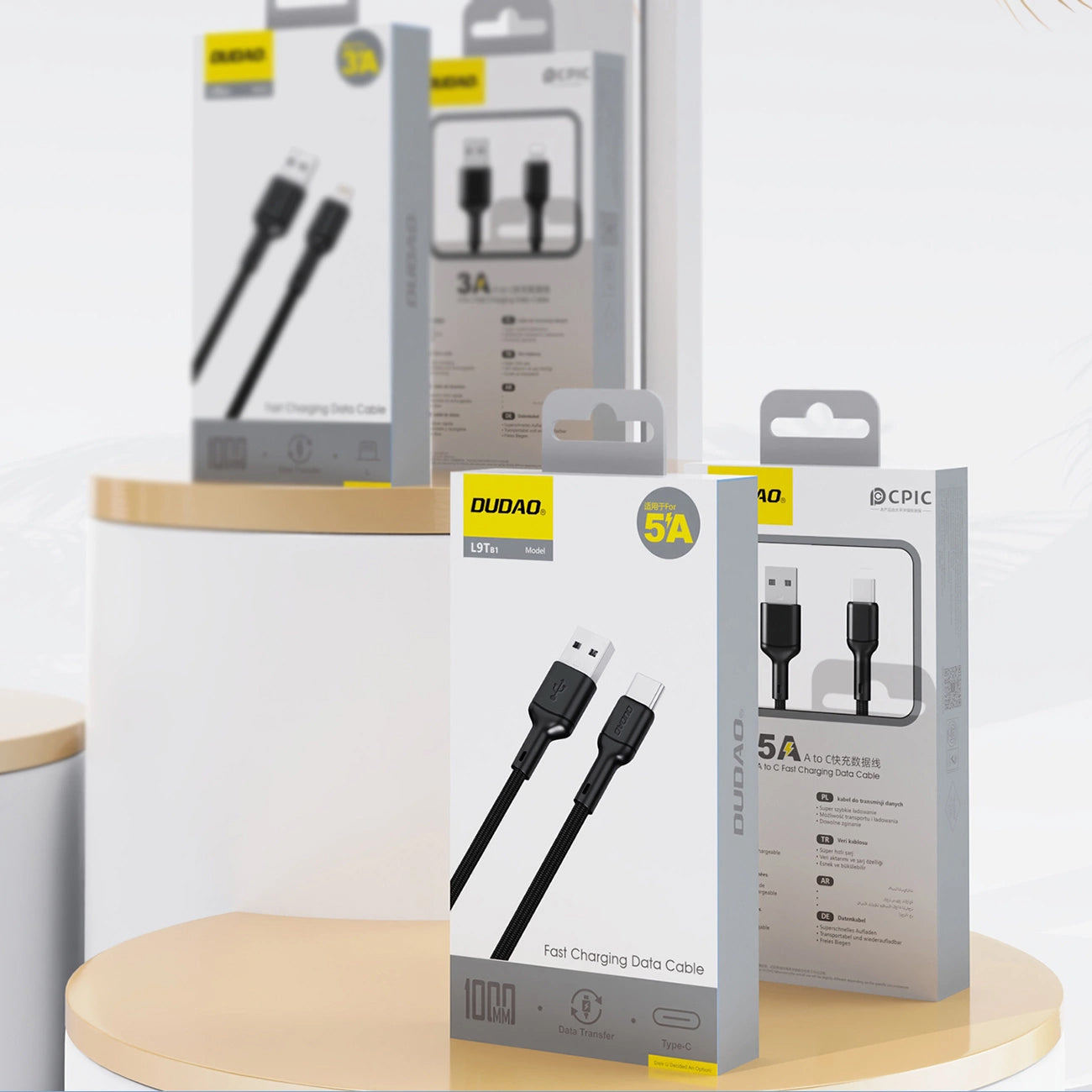 Kabel za podatke i punjenje USB-A - USB-C Dudao L9T, 100W, 1m, Crni