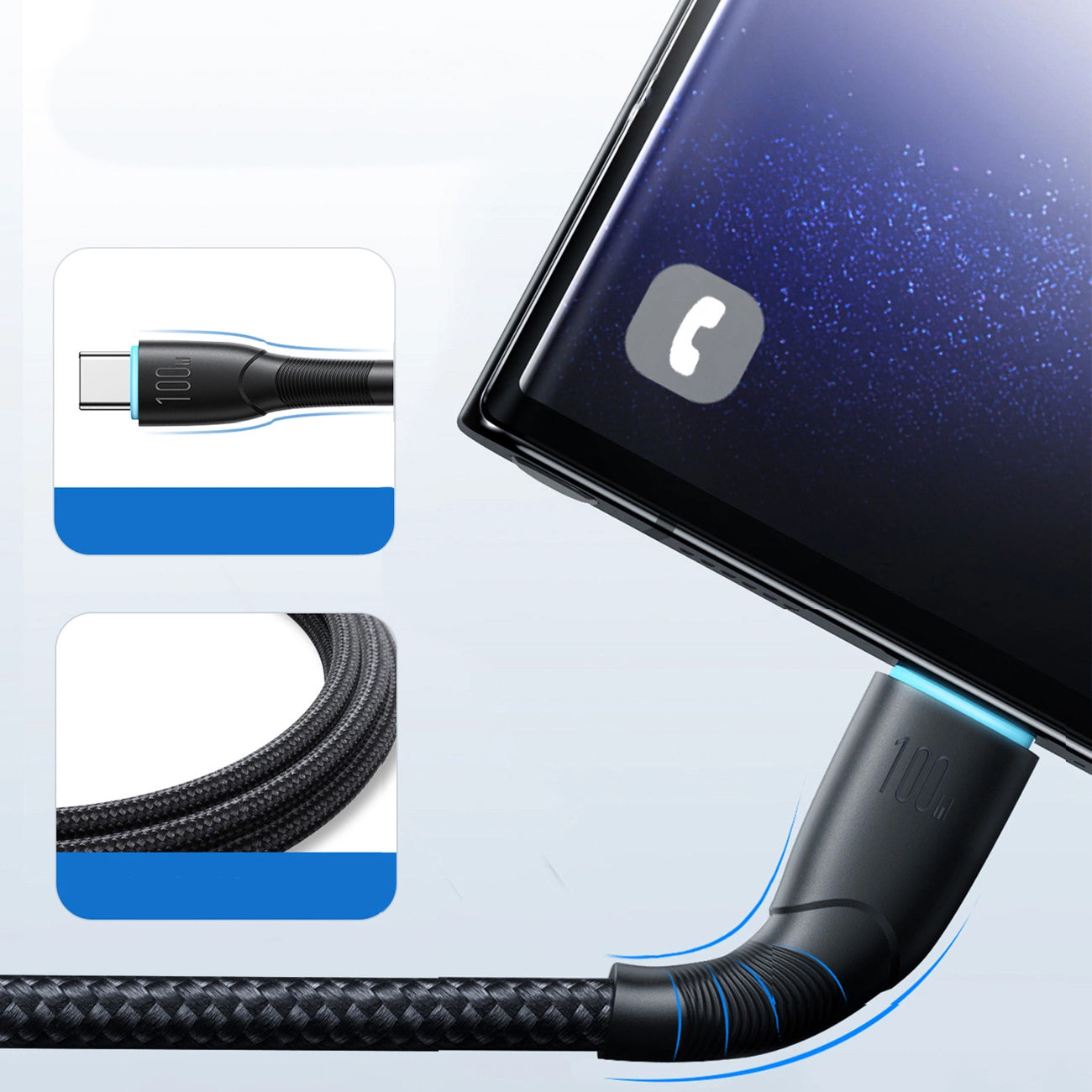 Kabel za podatke i punjenje USB-A - USB-C Joyroom S-A32, 100W, 1m, Crni