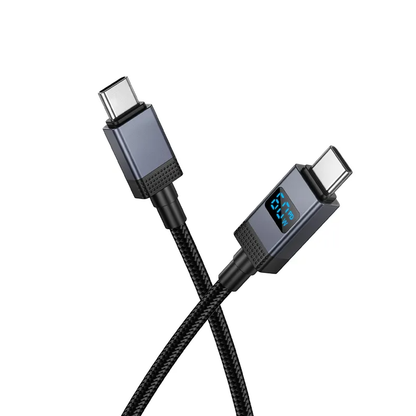 Kabel za podatke i punjenje USB-C - USB-C HOCO X118 Display, 60W, 1m, Crni