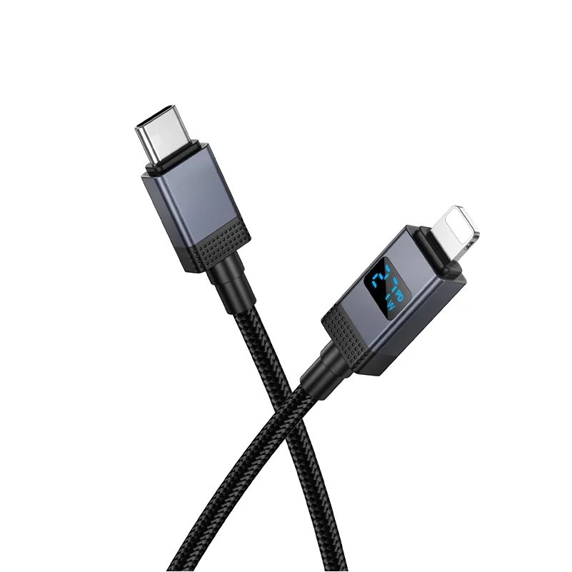 Kabel za podatke i punjenje USB-C - Lightning HOCO X118 Display, 27W, 1m, Crni