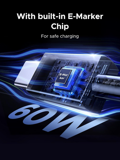 Kabel za podatke i punjenje USB-C - USB-C UGREEN L524, 60W, 2m, Sivi