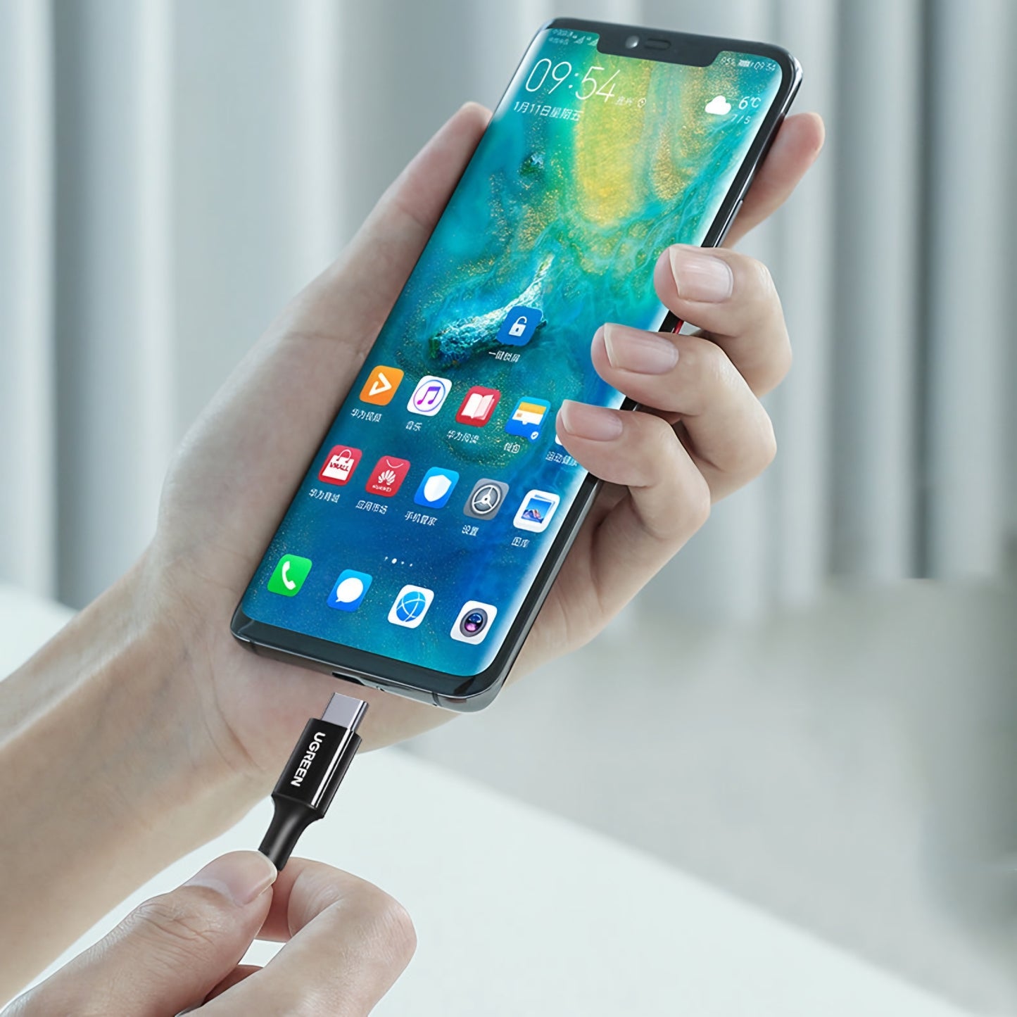 Kabel za podatke i punjenje USB-C - USB-C UGREEN US300, 100W, 2m, Bijeli