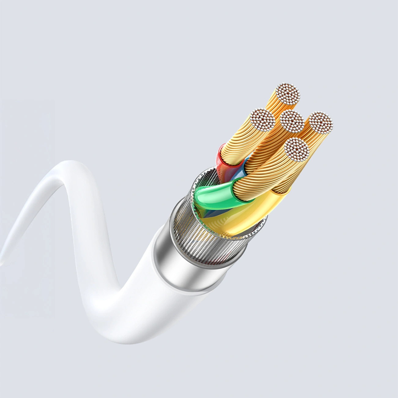 USB-C kabel za punjenje i prijenos podataka Dudao L25SC, 60W, 2m, Bijeli