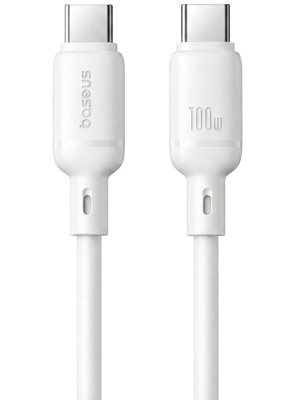 Kabel za podatke i punjenje USB-C - USB-C Baseus Silky, 100W, 1m, Bijeli P10377704213-00