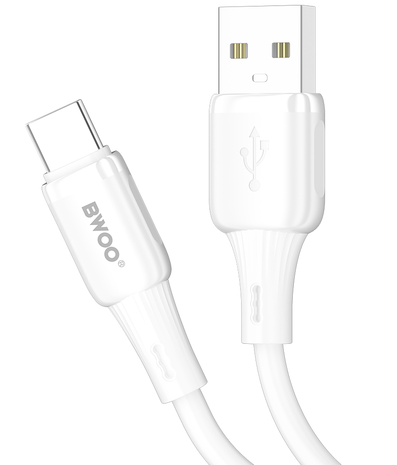 Kabel za prijenos podataka i punjenje USB-A - USB-C BWOO X329C, 18W, 1m, Bijeli