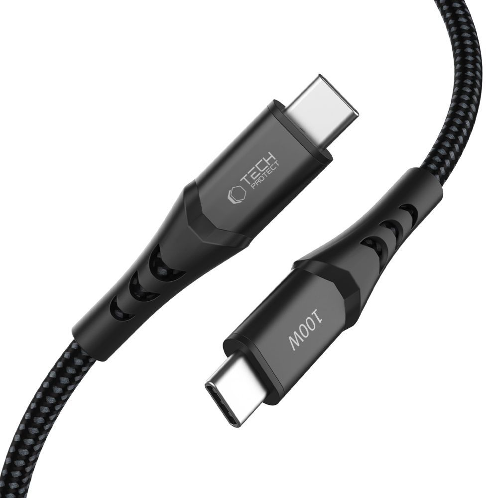 USB-C kabel za prijenos podataka i punjenje - USB-C Tech-Protect UB11T Ultraboost, 100W, 2m, Crna