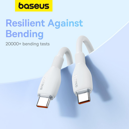 Kabel za Prijenos Podataka i Punjenje USB-C - USB-C Baseus Pudding, 100W, 1.2m, Bijeli P10355702221-00
