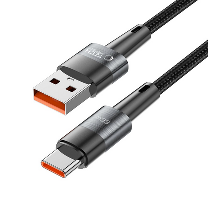 Kabel za prijenos podataka i punjenje USB-A - USB-C Tech-Protect Ultraboost, 66W, 0.5m, Siva