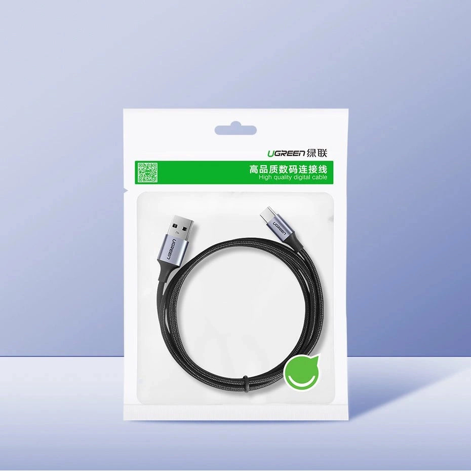 Kabel za podatke i punjenje USB-A - USB-C UGREEN US288, 18W, 1.5m, Crni