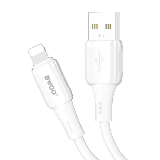Kabel za prijenos podataka i punjenje USB-A - Lightning BWOO X329L, 15W, 1m, Bijeli