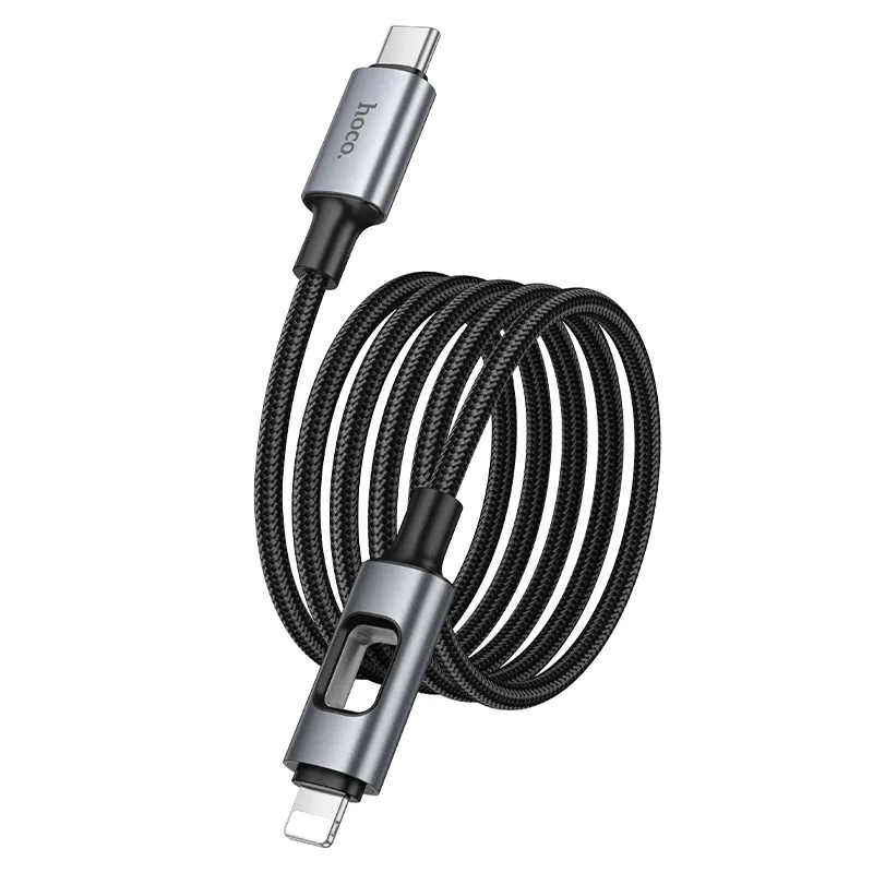 Kabel za prijenos podataka i punjenje USB-C - Lightning HOCO U144 Led, 27W, 1.2m, Crni