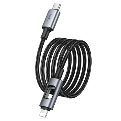 Kabel za prijenos podataka i punjenje USB-C - Lightning HOCO U144 Led, 27W, 1.2m, Crni