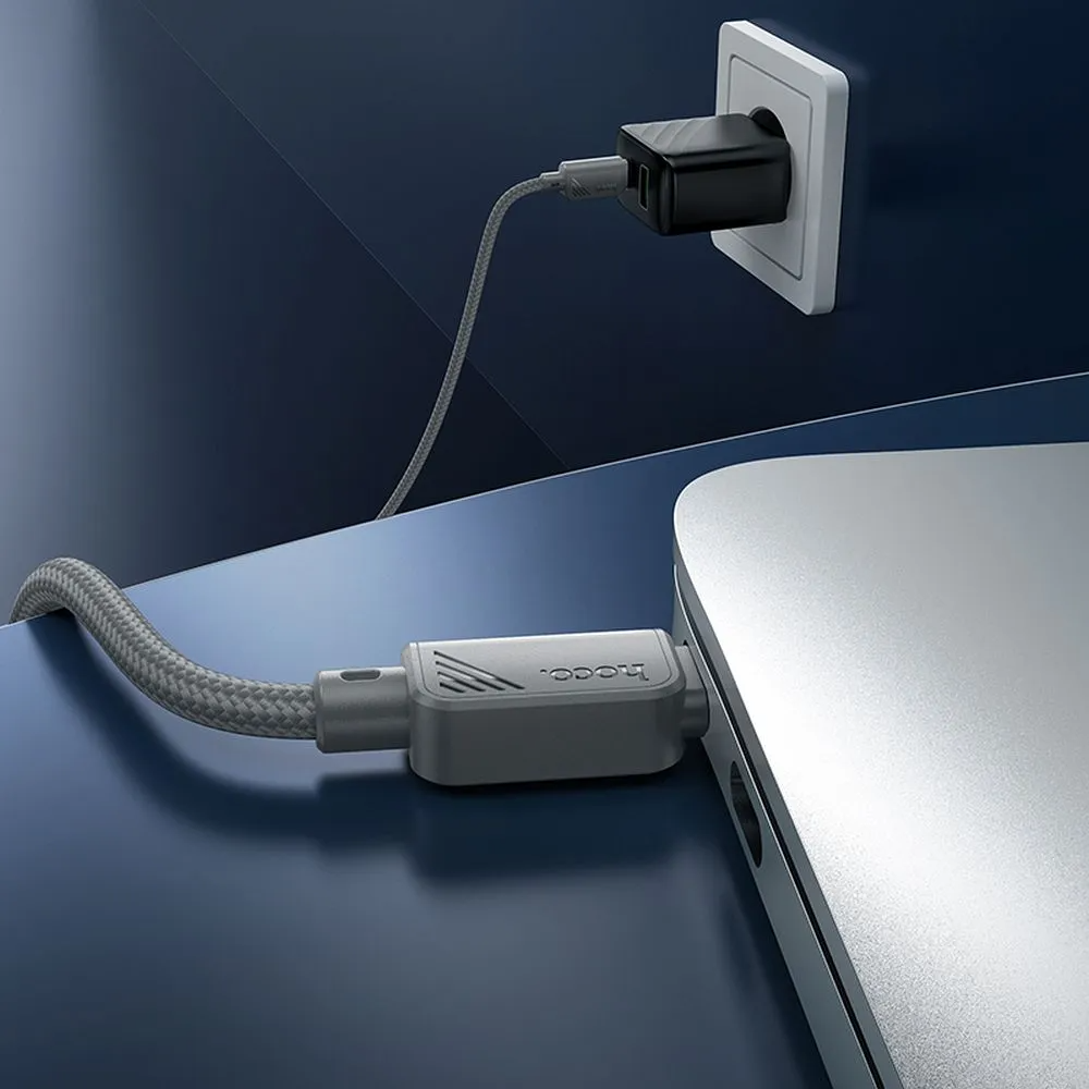 USB-C - USB-C kabel za prijenos podataka i punjenje HOCO X113, 60W, 1m, Siva