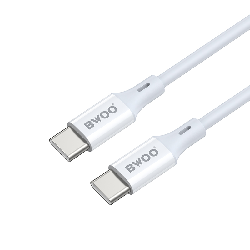 USB-C - USB-C kabel za prijenos podataka i punjenje BWOO BO-X283CC-2M, 60W, 2m, Bijela