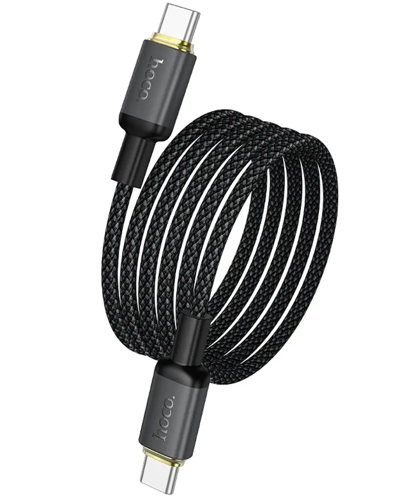 Kabel za prijenos podataka i punjenje USB-C - USB-C HOCO X128 Benefit, 60W, 1m, Crna