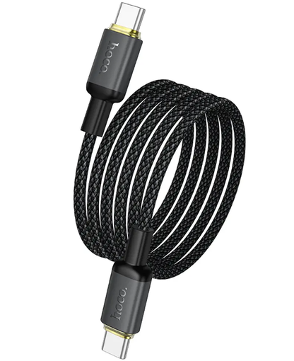 Kabel za prijenos podataka i punjenje USB-C - USB-C HOCO X128 Benefit, 60W, 1m, Crna