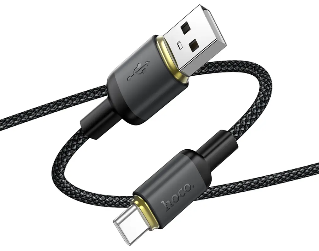 Kabel za prijenos podataka i punjenje USB-A - USB-C HOCO X128 Benefit, 36W, 1m, Crna