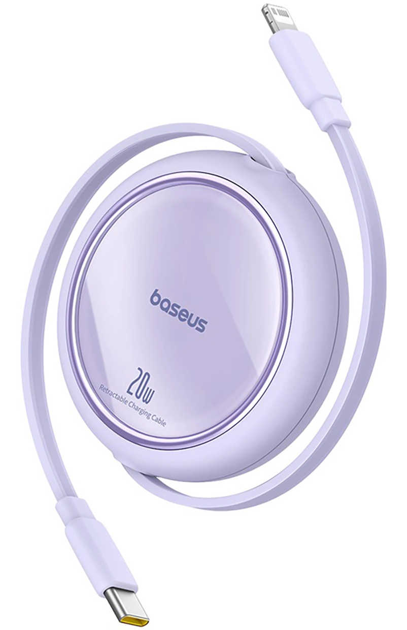 Kabel za prijenos podataka i punjenje USB-C - Lightning Baseus Free2Pull Mini Retractable, 20W, Ljubičasta P10364501511-00
