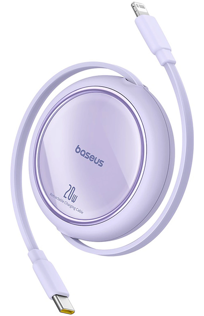 Kabel za prijenos podataka i punjenje USB-C - Lightning Baseus Free2Pull Mini Retractable, 20W, Ljubičasta P10364501511-00