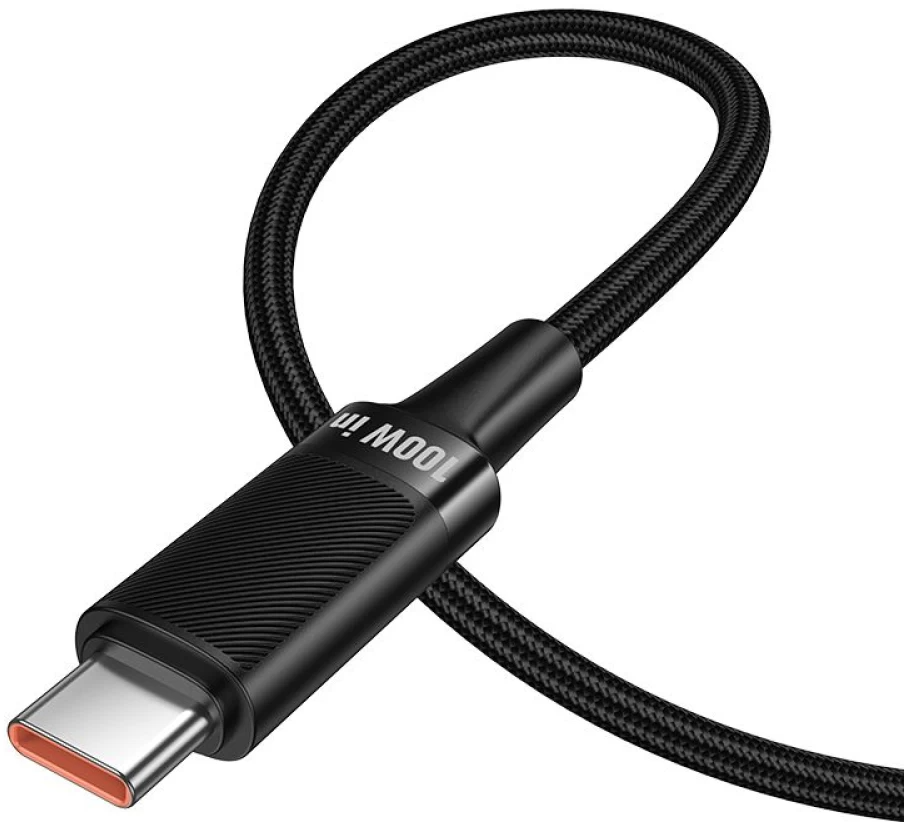 Kabel za prijenos podataka i punjenje USB-C - USB-C HOCO U153 Extreme, 100W, 1.2m, Crna