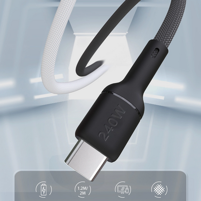 USB-C - USB-C kabel za prijenos podataka i punjenje Dudao L9C Max, 240W, 1.2m, Crna