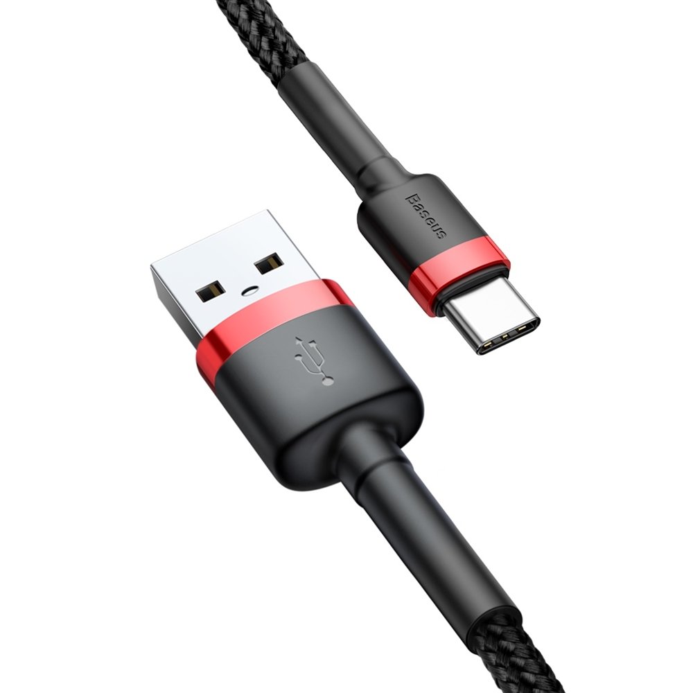 USB-A - USB-C Data i Punjački Kabel Baseus Cafule, 18W, 2m, Crni CATKLF-C91