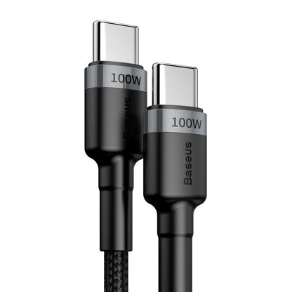 Kabel za Prijenos Podataka i Punjenje USB-C - USB-C Baseus Cafule, 100W, 2m, Sivi CATKLF-ALG1