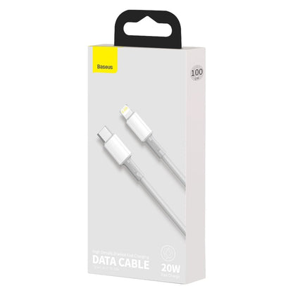 Kabel za Prijenos Podataka i Punjenje USB-C - Lightning Baseus High Density Braided, 20W, 2m, Bijeli CATLGD-A02