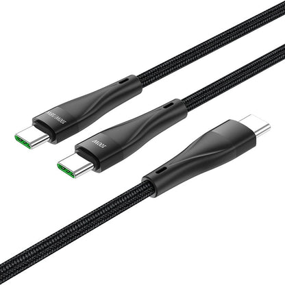 Kabel za Prijenos Podataka i Punjenje USB-C - USB-C HOCO U102 Super, 100W, 1.2m, Crni