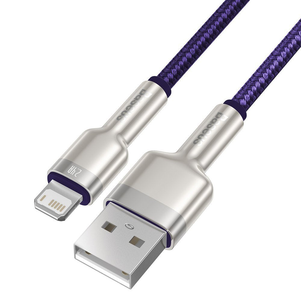 Kabel za podatke i punjenje USB-A - Lightning Baseus Cafule Metal Series, 18W, 2m, Ljubičasti CALJK-B05