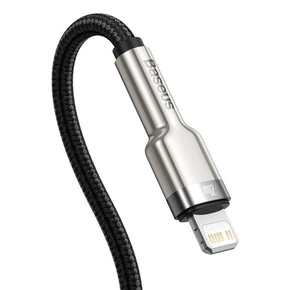 Kabel za podatke i punjenje USB-C - Lightning Baseus Cafule Metal Series, 20W, 2m, Crni CATLJK-B01