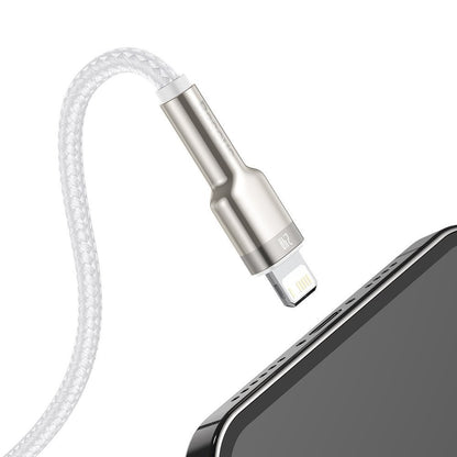 Kabel za Prijenos Podataka i Punjenje USB-A - Lightning Baseus Cafule Metal Series, 18W, 1m, Bijeli CALJK-A02