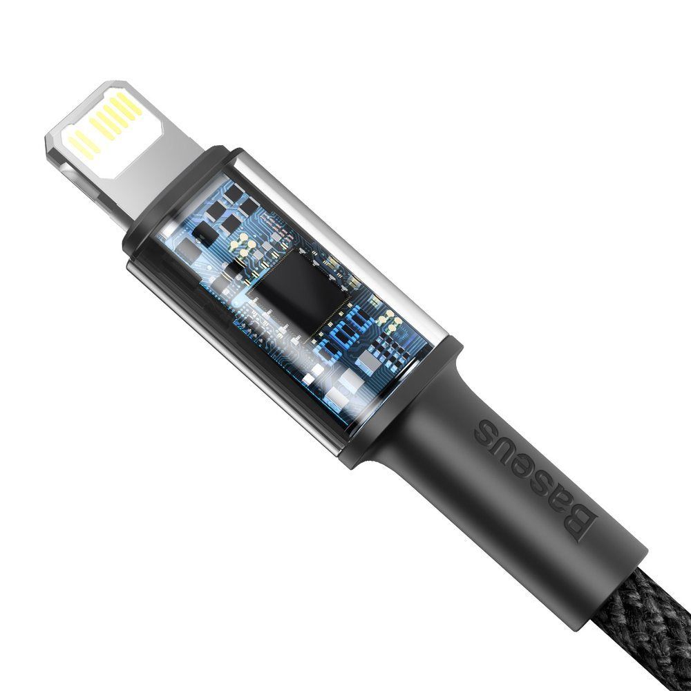 Kabel za Prijenos Podataka i Punjenje USB-C - Lightning Baseus High Density Braided, 20W, 1m, Crni CATLGD-01