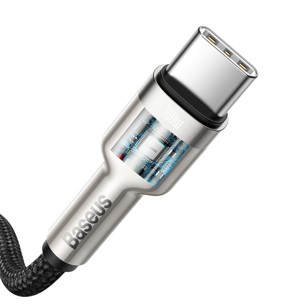 Kabel za Prijenos Podataka i Punjenje USB-C - USB-C Baseus Cafule Metal Series, 100W, 1m, Crni CATJK-C01