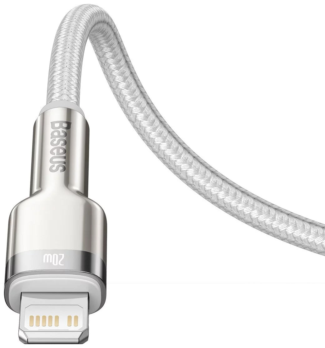 Kabel za Prijenos Podataka i Punjenje USB-C - Lightning Baseus Cafule Metal Series, 20W, 1m, Bijeli CATLJK-A02