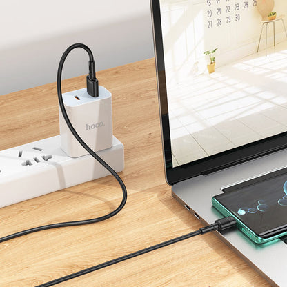 Kabel za prijenos podataka i punjenje USB-A - USB-C HOCO X83 Victory, 20W, 1m, Crni