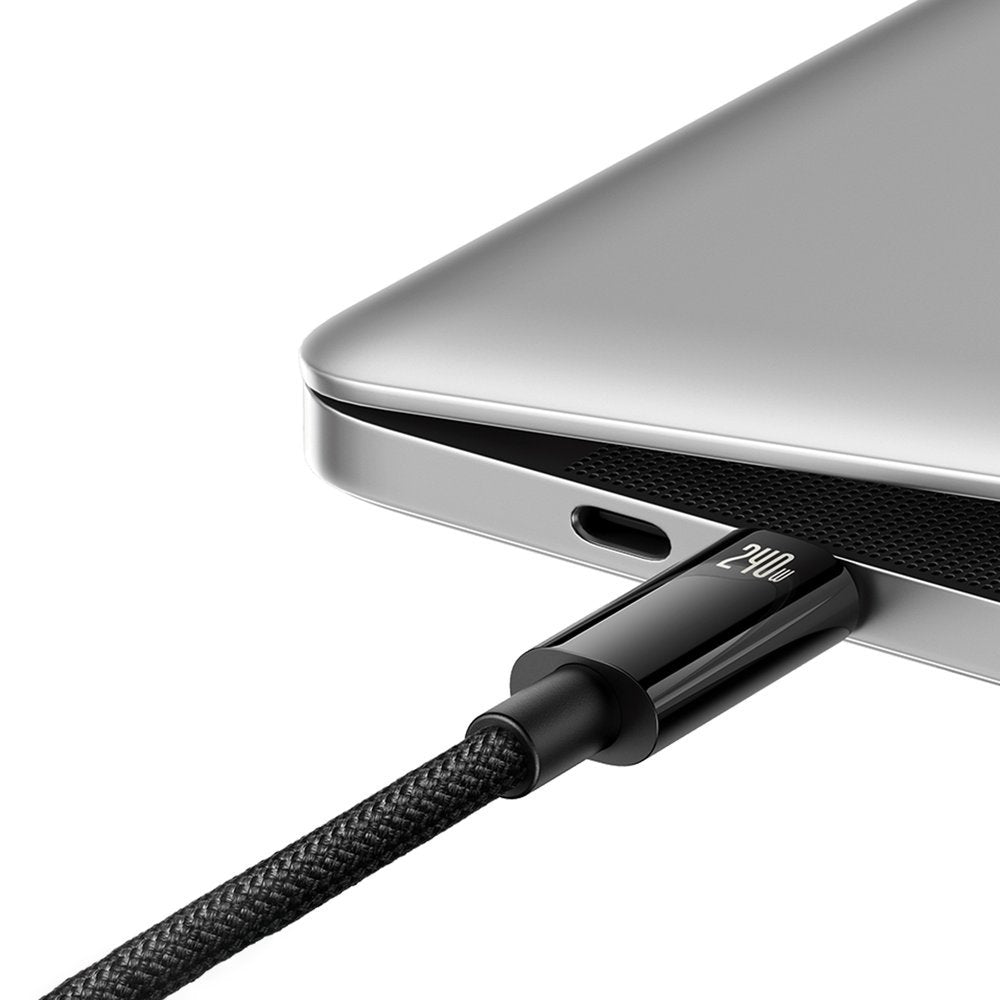 Kabel za Prijenos Podataka i Punjenje USB-C - USB-C Baseus Tungsten Gold, 240W, 2m, Crni CAWJ040101
